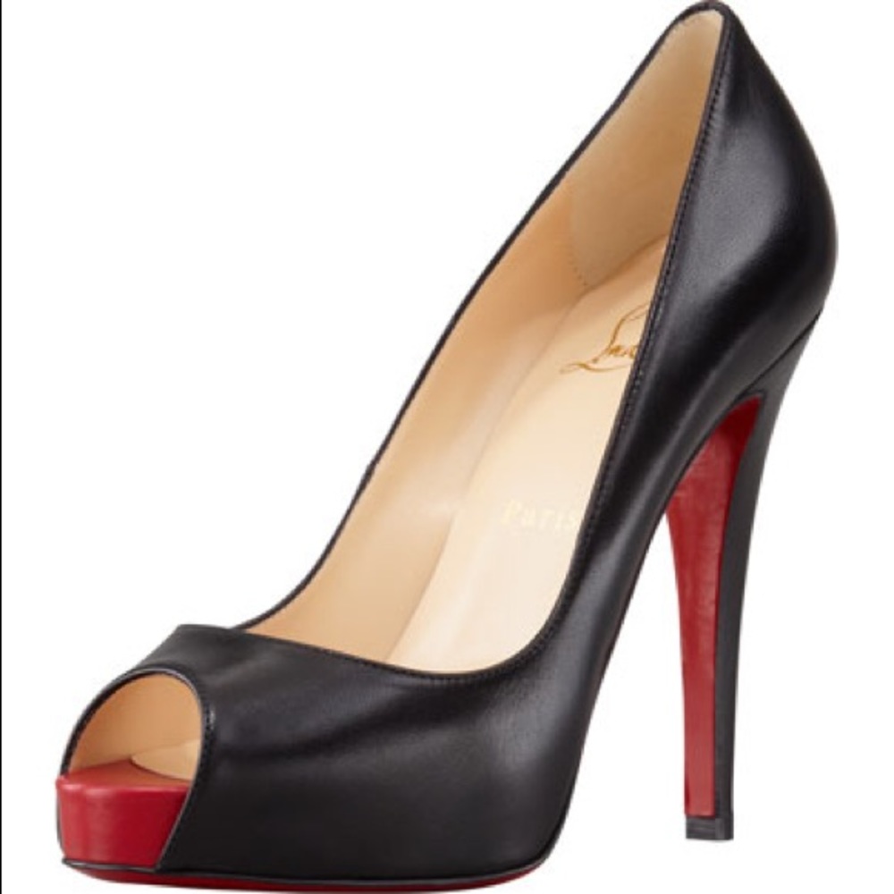 Christian Louboutin Very Prive 120 Peep Toe Sz 36